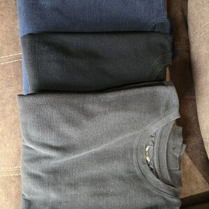 Faded Glory Men's Thermal Shirts in Navy, Black, Gray